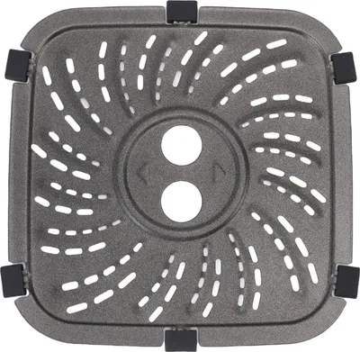 Image de Plaque de gril de rechange pour friteuse série PowerXL, plateau de cuisson en acier inoxydable, compatible avec 6QT et 8QT, petit, 19,8 x 19,5 cm/7,8 x 7,7 pouces