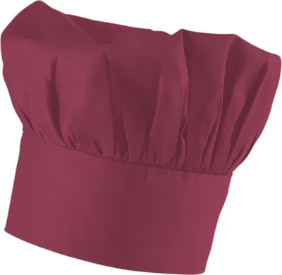 Produktbild von Bistrokochmütze Fb. bordeaux : bordeaux : 65% Polyester 35%Baumwolle 220 g/m²