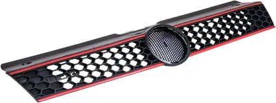 Kühlergrill Sportgrill Waben Grill Leiste Rot für VW Polo 6R ab 2009-04/2014 – Produktansicht