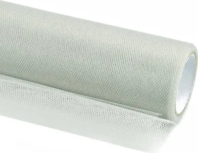 Produktbild von Uni-Tüll, grau, 15cm x 9m, 1 Stk.