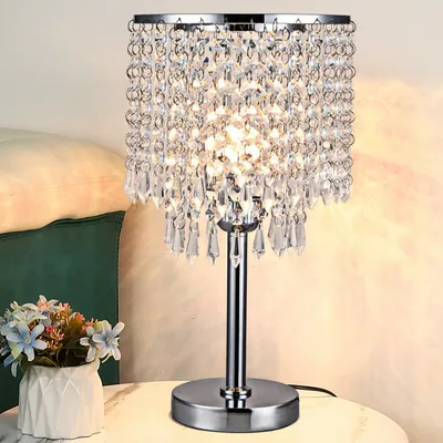 Zdjęcie produktu dla Kryształowa lampa stołowa lampka nocna lampka biurkowa do salonu 220V