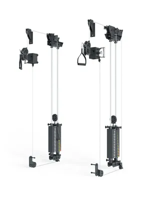 Produktbild von ATLETICA R8-Bradley | Dualer Kabelzug Anbau | 2x90kg seitliche Gewichtsblöcke | Kabelzug modular montierbar an R8 Power Rack Serie