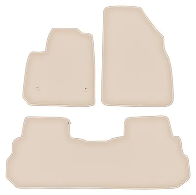 Produktbild von DURBAN Beige Velours-Fußmatten-Set für Cadilac XT5 (2015-)