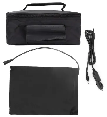 Obrázok produktu pre Prenosná mini mikrovlnná rúra do auta, 12 V, elektrická rúra, rýchlo sa zahrievajúca pikniková krabička na cestovanie, kempovanie, jedenie, varenie, čierna