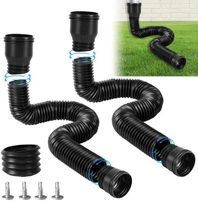 Productafbeelding van Flexibele Afvoerbuizen Set voor Regenpijpen, 80/100 mm