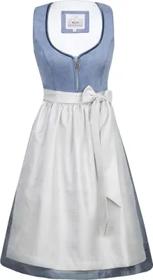 Produktbild von Dirndl Holly 68er Länge taubenblau/silber 40