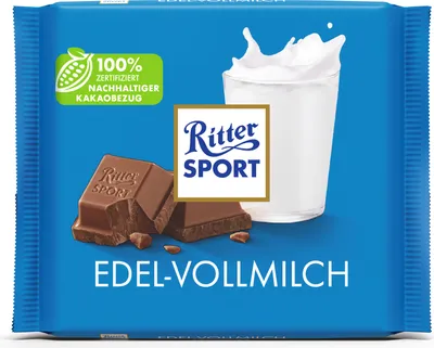 Obrázek produktu pro Ritter Sport jemná mléčná čokoláda s kakaem Arriba 100g