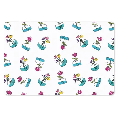 Produktbild von MuchoWow® Schreibtischunterlage Blumen - Muster - Frühling 60x40 cm - XXL Mauspad - Großes Mauspad