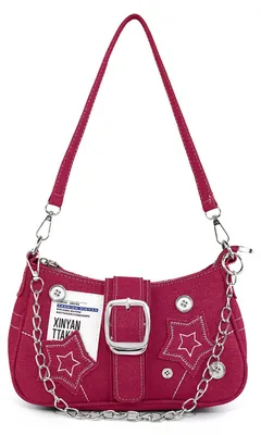 Image de Petit sac à bandoulière en denim avec bandoulière amovible