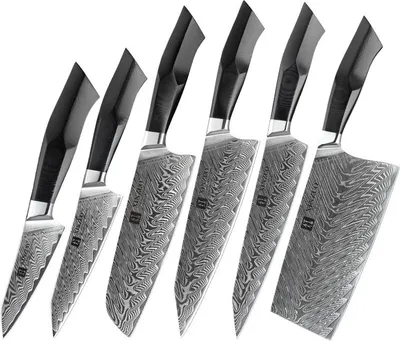 Produktbild von XinZuo - 6-teiliges Damast-Messerset - B32 Feng Serie