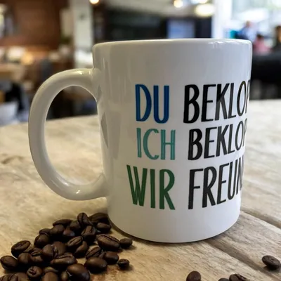 Kaffeebecher Jij Ich Bekloppt Wir Freunde Keramik spülmaschinenfest