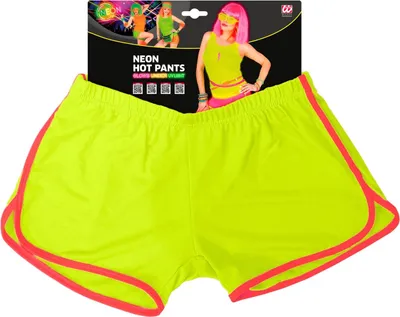 Zdjęcie produktu dla 80s hot pants dla pań neon żółty