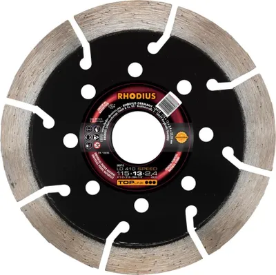 Image de Rhodius 303712 LD410 SPEED Diamond cutting disc Diameter 115 mm Bore diameter 22.23 mm Natural stone 1 pc(s)