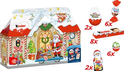 Produktbild von Ferrero kinder Mix Adventskalender 3D-Haus 234g