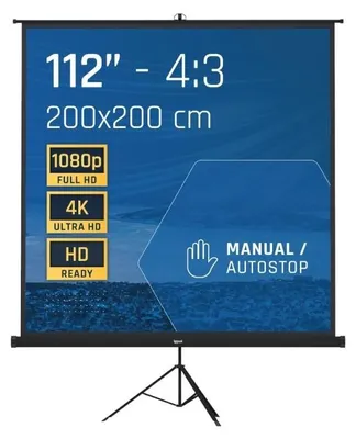 Imagen del producto de iggual Pantalla 112" 200x200 cm con trípode+bolsa
