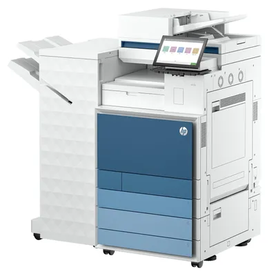 Imagen del producto de Impresora multifunción HP LaserJet Enterprise 8801z+, solo Ethernet; impresión a doble cara; copiadora, escáner, láser, impresión a color, 1200 x 1200 DPI, formato A3, impresión directa, azul, blanco