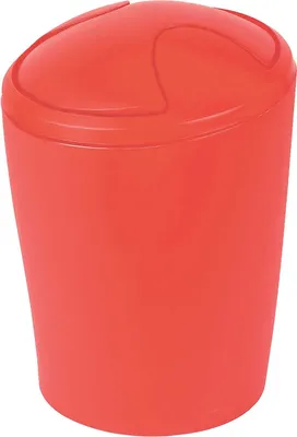 Immagine prodotto di Spirella bidone per cosmetici "Move" bidone per rifiuti con coperchio basculante | plastica | 5 litri | rosso