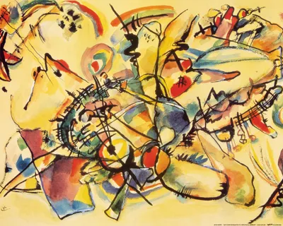 Produktbild von Wassily Kandinsky Kunstdruck Bild - Komposition, 1917 (40 x 50 cm)