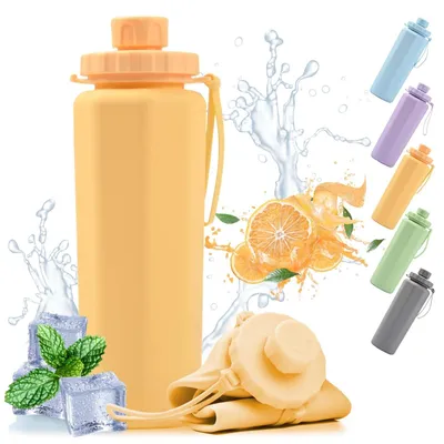 Image de Omgoods - Bouteille d'eau pliable en silicone, 600 ml