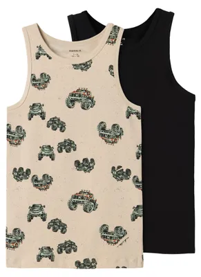 Immagine prodotto di Name: IT Jungen Nkmtank Top 2p Peyote Monster Truck Noos, canottiera, colore: Peyote, taglia: 134-1