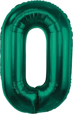 Image de Ballon en plastique, numéro 0, vert bouteille, 85 cm