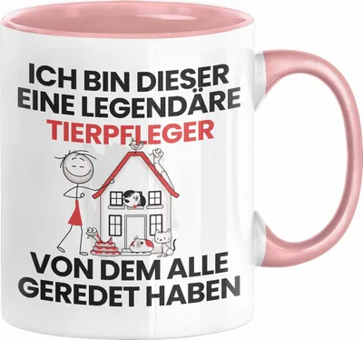Produktbild von Tierpfleger Geschenk Tasse Lustige Geschenkidee Geburtstag für Tierpfleger Ich Bin Dieser Legendäre Tierpfleger Von Dem Alle Geredet Haben Kaffee-Becher (Rosa)