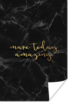 Produktbild von MuchoWow® Poster Zitate - Motivation - Gold - Marmor 60x90 cm - Wanddekoration