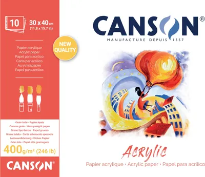 Obrázek produktu pro CANSON C31067P004 Kreslicí papír CANSON "Acrylic", 300 x 400 mm, 400 g/m2