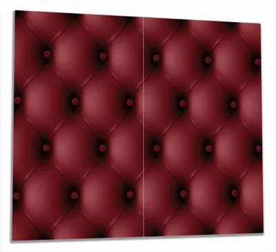 Produktbild von Wallario Herdabdeckplatte aus Glas, Größe 60 x 52 cm 2-teilig, Motiv Rote Ledertür