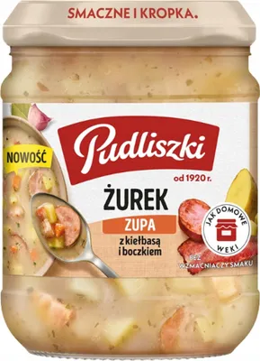 Zdjęcie produktu dla Pudliszki Żurek z kiełbasą i boczkiem 440 g