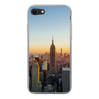 Produktbild von MuchoWow® Handyhülle Schutzhülle Hülle für iPhone 8 New York - Skyline - Sonnenuntergang Silikon Softcase Handy Hülle - Schutzhaube