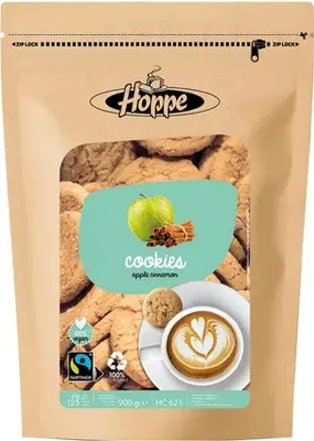 Produktbild von Hoppe - Cookies Hoppe Cookies Fairtrade Apple Cinnamon | 900 Gramm einbacken