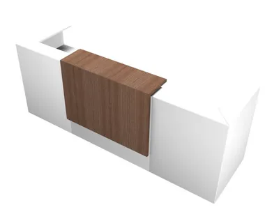 Produktbild von Quadrifoglio Empfangstheke weiß, nussbaum 285,0 x 88,0 x 113,0 cm