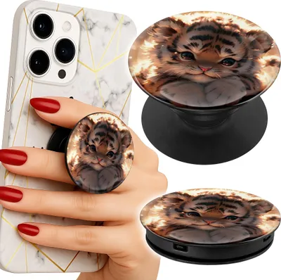 Image de Support telephone Popsocket pour doigt / support - Z NADRUKIEM SŁODKI TYGRYSEK