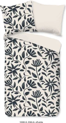 Produktbild von Good Morning Wendebettwäsche Emilia" anthrazit-natur 1x 155x220 cm + 1x 80x80 cm"