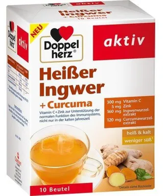 Obrázek produktu pro Dvojité srdce horkého zázvoru a kurkumy (10 kusů)