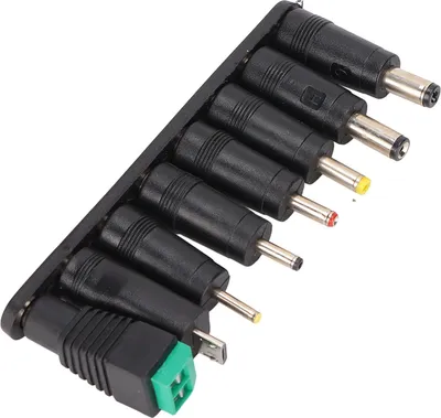 Obrázek produktu pro 65W 3A napájecí adaptér Přenosný univerzální 8 zástrčkový DC USB napájecí adaptér pro notebook LED displej Monitorovací zařízení PowerEU Plug