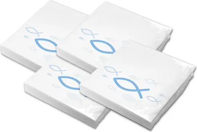 Produktbild von itenga Servietten Fisch Hellblau 30 x 30 cm 3-lagig 80 Stück