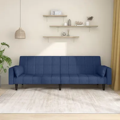 Image de Canapé-lit - Fauteuil-lit - Petit canapé-lit - Petit canapé-lit 2 places - Canapé convertible - Bleu - Compact 2 places