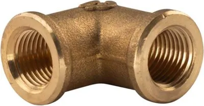 Produktbild von Messing Gewinde-Fitting 90° Winkel 1/4'IG - 1/4'IG (DN 8) - schwere Ausführung