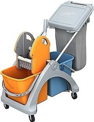 Splast Putzwagen - mit 2 x 25L Kübeln und 60L Müllsack Splast TSK-0008