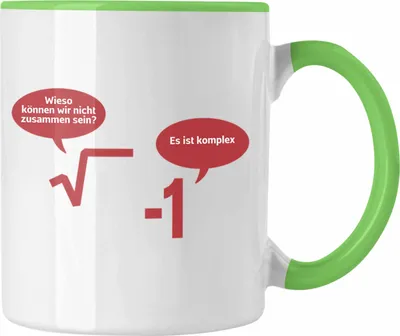 Produktbild von Trendation - Mathelehrer Tasse Mathematiker Physik Tassen mit Spruch Lustig Kaffeetasse Physiker Geschenk Mathestudent Sprüche (Grün)