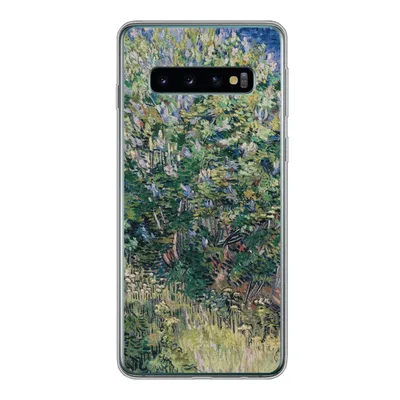 Produktbild von MuchoWow® Handyhülle Schutzhülle Hülle für Samsung Galaxy S10 Fliederbusch - Vincent van Gogh Silikon Softcase Handy Hülle - Handytasche
