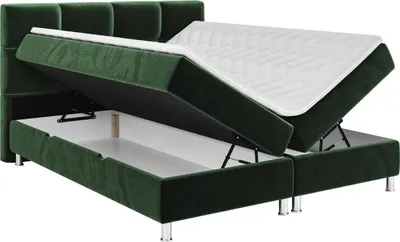 Produktbild von MIRJAN24 Boxspringbett Dave, Stilvoll Doppelbett mit zwei Bettkästen, Matratze und Topper (Farbe: Fresh 13, Größe: 180x200 cm)