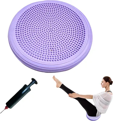 Obrázok produktu pre Balančná podložka 34 cm, fialová, s pumpou, pre fitness