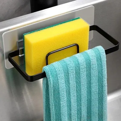 Immagine prodotto di Organizzatore per spugne Ibzenoa® in acciaio inossidabile 304, salvaspazio, dimensioni 16 x 7,3 x 5,5 cm – portaspugne, spazzole e strofinacci per la cucina