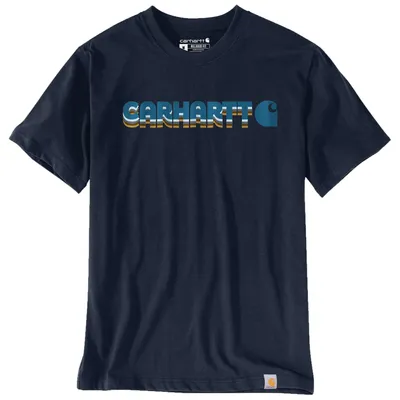 Produktbild von Carhartt 107318 Irvine Relaxed Layered Logo T-Shirt  Navy L