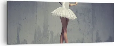 Produktbild von Bild auf Leinwand - Leinwandbild - Einteilig - Ballerina Weiß Wand - 140x50cm - Wand Bild - Wanddeko - Wandbilder - Leinwanddruck - Bilder - Wanddekoration - Leinwand bilder - Wandbild - AB140x50-4344