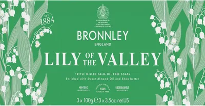 Produktbild von Bronnley Seife Lily of the Valley 3 x 100g