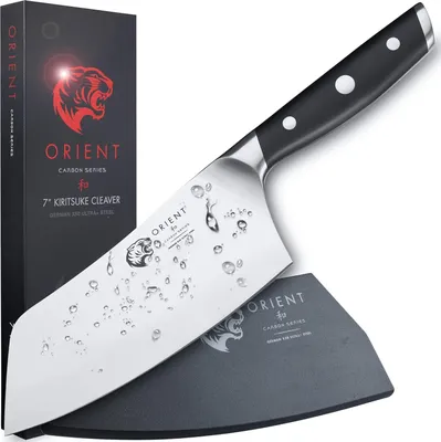 Produktbild von Kochmesser zum Hacken, Orient, Carbon Series, Deutscher Edelstahl X50 Ultra+, Schwarz